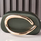 Sleek Structured Clutch Purse Handbag with Gold Sculptural Clasp