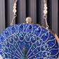 Rhinestone Peacock Clutch Purse Handbag with Crystal Clasp