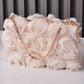 Tulle Rose Clutch Purse Handbag with Rhinestone Chain