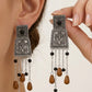 Vintage Embossed Chandelier Prom Earrings