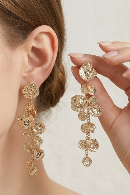 Long Textured Prom Earrings