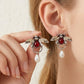 Vintage Bee Pearl Prom Earrings