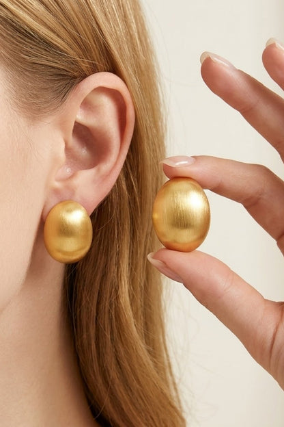 Matte Teardrop Prom Studs
