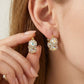 Amber Crystal Hoop Earrings