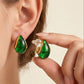Chunky Mixed Material Hoop Earrings