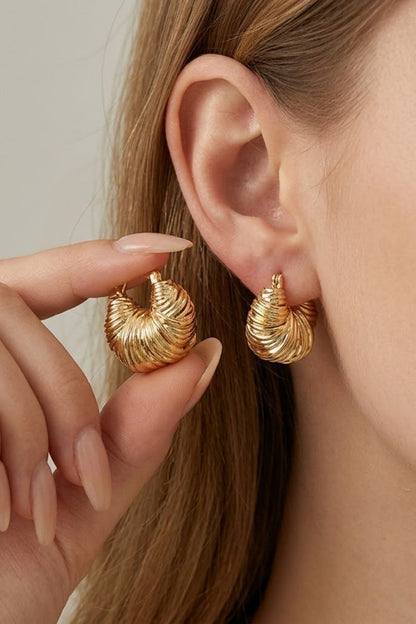 Chunky Croissant Hoop Earrings