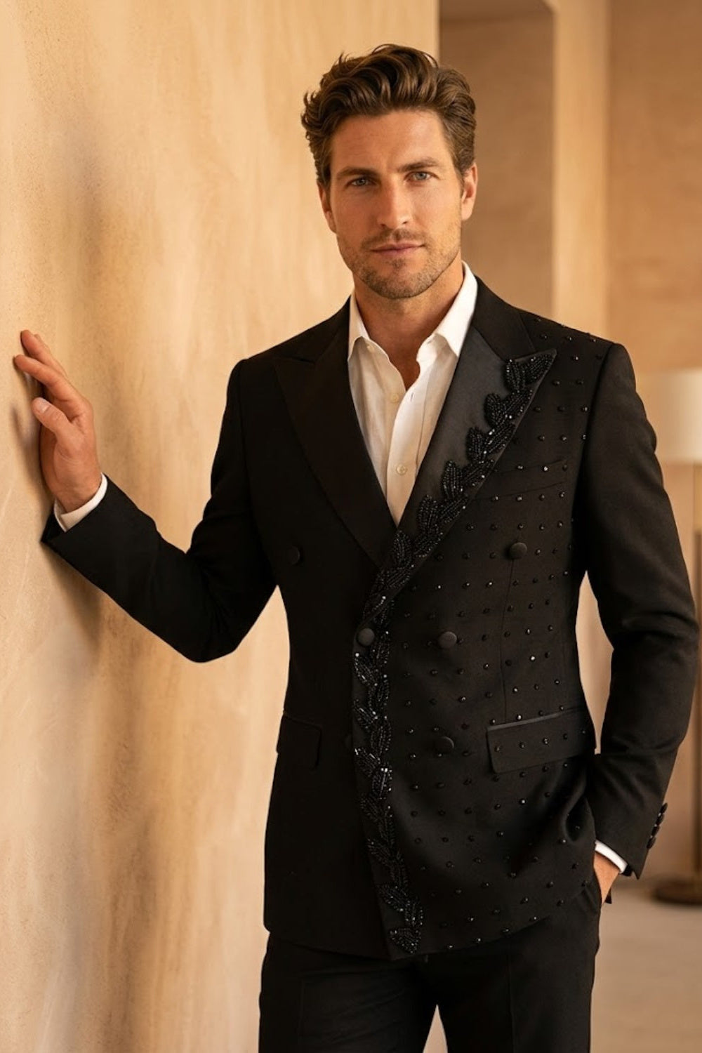 Black Slim Fit Prom Suit
