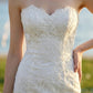 White Lace Sweetheart Strapless Mermaid Wedding Dress
