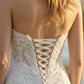 White Lace Sweetheart Strapless Mermaid Wedding Dress