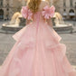 Pink Ball Gown Off the Shoulder Quinceanera Dress with Ruffles
