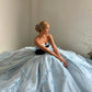 Blue Ball Gown Sweetheart Quinceanera Dress with 3D Butterflies