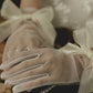 Sheer Short Wedding Gloves with Bowknot