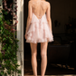 Blush A Line Strapless Homecoming Dress with Ruffles