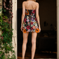 Floral Sheath Strapless Homecoming Dress with 3D Flowers