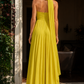 Green A Line Sweetheart Prom Dress with Pleats