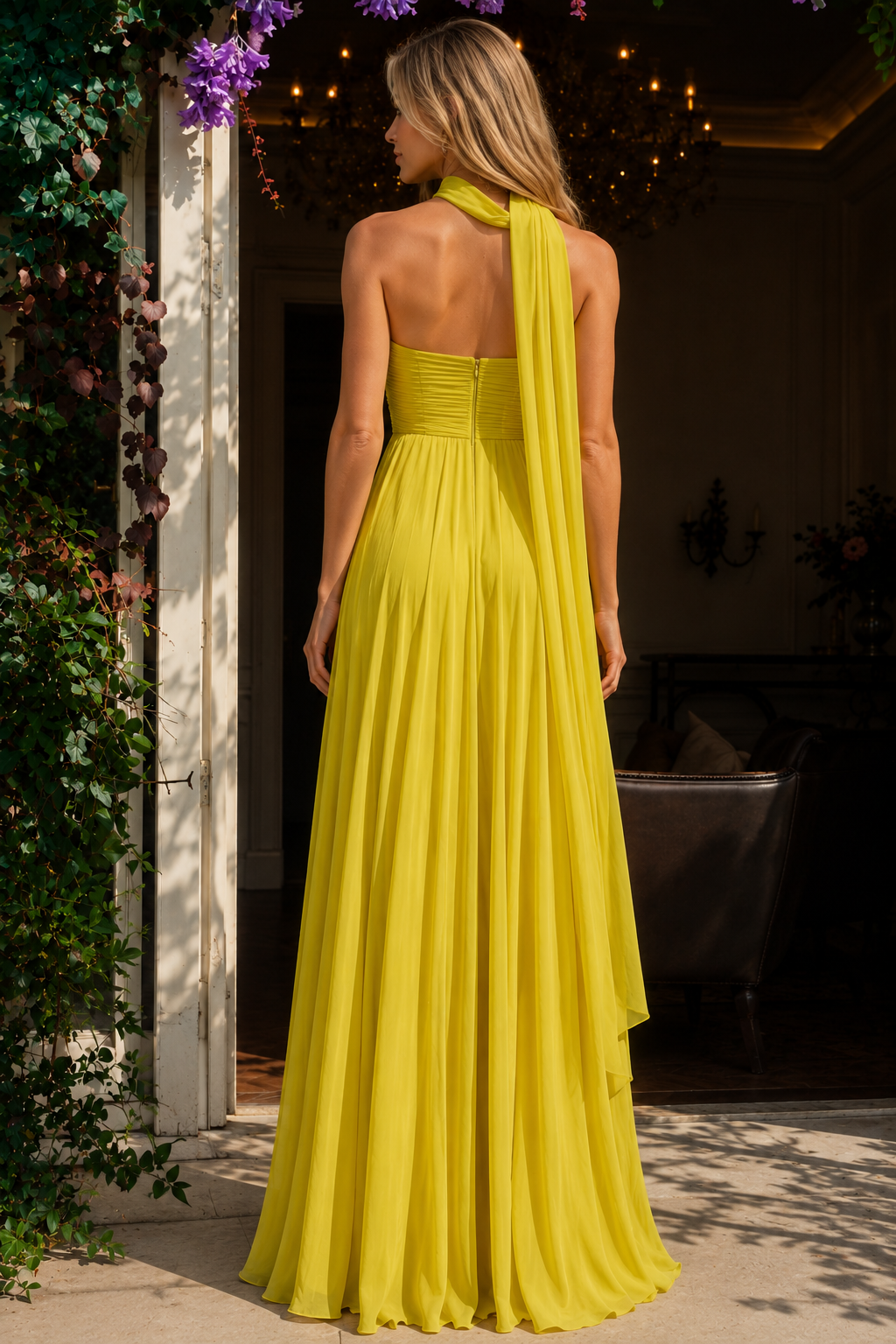 Green A Line Sweetheart Prom Dress with Pleats