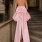 Pink A Line Strapless Homecoming Dress with Bubble Skirt